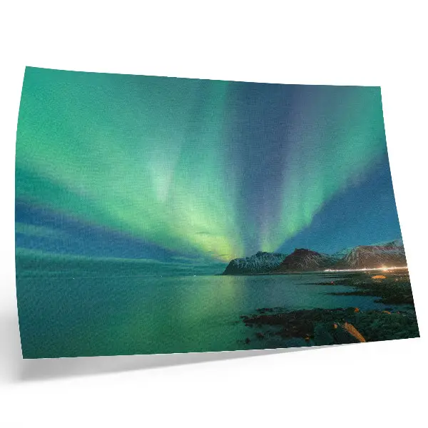 Aurora Borealis over the sea poster a magical atmosphere