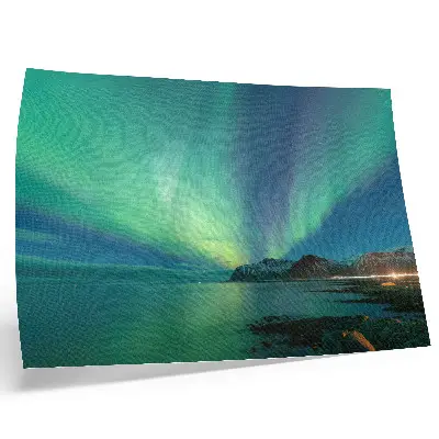 Aurora Borealis over the sea poster a magical atmosphere