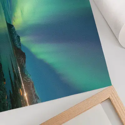 Aurora Borealis over the sea poster a magical atmosphere