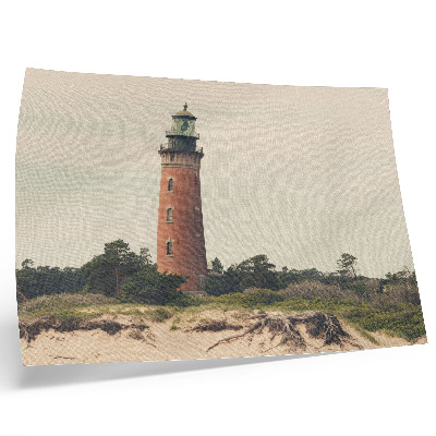 Poster Lighthouse sand trees harmony of nature