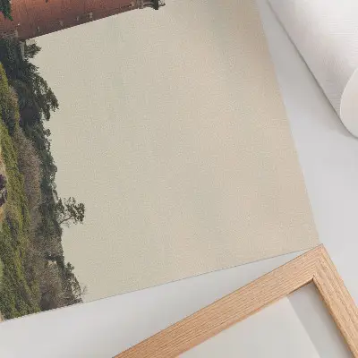 Lighthouse and trees wall art poster harmony of nature graphic print
