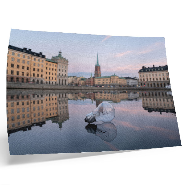 Poster Reflections of buildings in pastel shades