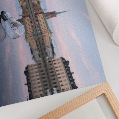 Poster Reflections of buildings in pastel shades