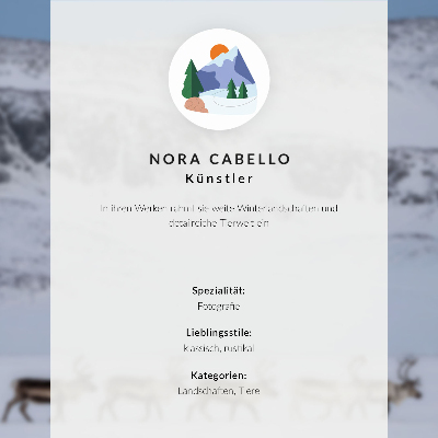 Photo canvas Picturesque mountains reindeer peace winter landscape