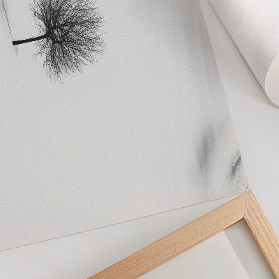 Decorative canvas print Minimalist winter tree landscape harmony motif
