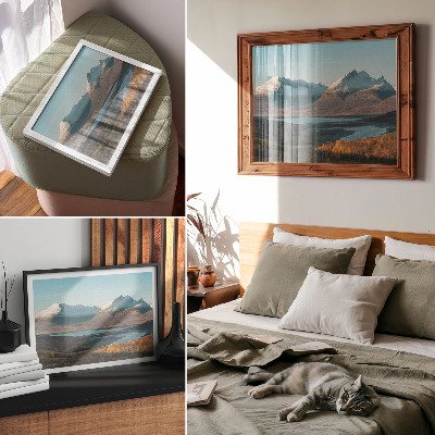 Photo canvas Picturesque mountains and colorful autumn