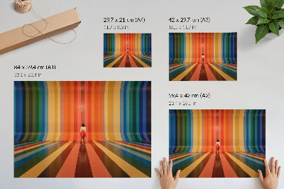 Photo canvas Colored stripes figure inspiration space