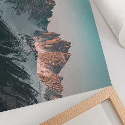 Photo canvas Pastel mountains in the light of the setting sun