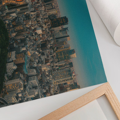 Poster Modern city view from above, dynamic