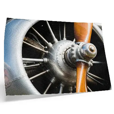 Photo canvas metal propeller elements with an industrial look