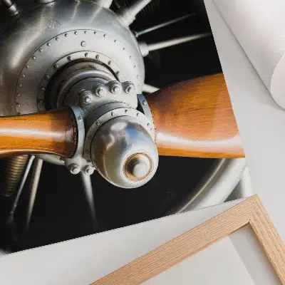 Photo canvas metal propeller elements with an industrial look
