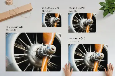 Photo canvas metal propeller elements with an industrial look