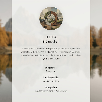 Decorative canvas print Mountains, reflection, cottage, golden trees, calm lake