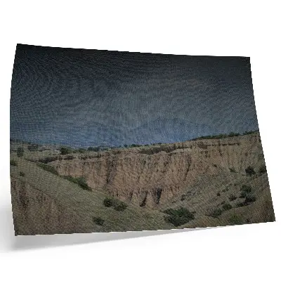 Natural landscape poster vast valleys cliffs and mountains