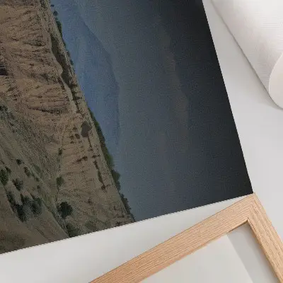 Natural landscape poster vast valleys cliffs and mountains