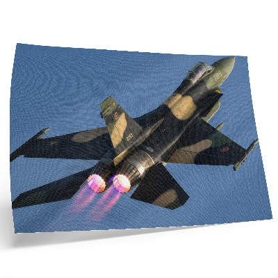 Poster Jet plane intense colors sky