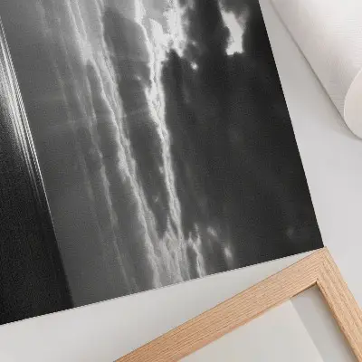 Dynamic sky over a calm ocean poster