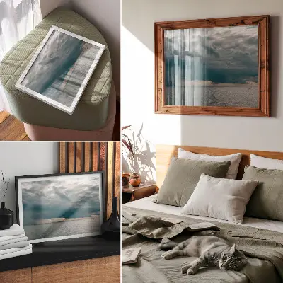 Photo canvas stormy sky over an ocean