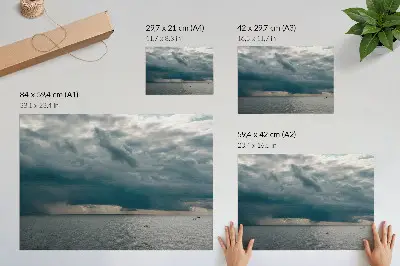 Photo canvas stormy sky over an ocean