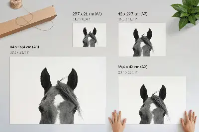 Horse Elegance Photography Poster black and white print