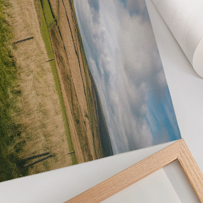 Poster Picturesque landscape nature cottage solitude