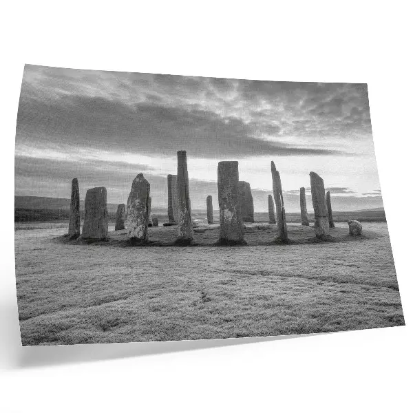 Photo canvas raw stones in a mysterious circle with a peaceful reflection