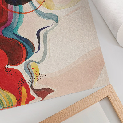 Decorative canvas print Dynamic waves of color interpenetrate each other
