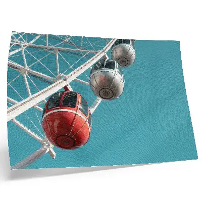 Photo canvas modern turquoise sky with dynamic cabins