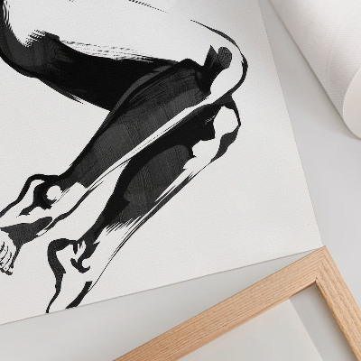 Decorative canvas print Black and white abstractions harmony modernity