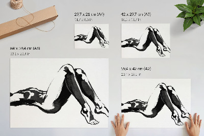 Decorative canvas print Black and white abstractions harmony modernity