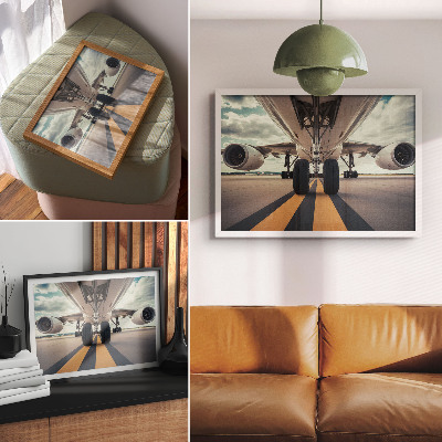 Photo canvas Airplane landing gear retail sky dynamics
