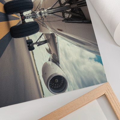 Photo canvas Airplane landing gear retail sky dynamics