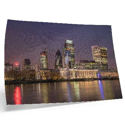 Photo canvas modern skyscrapers with light reflections against the sky