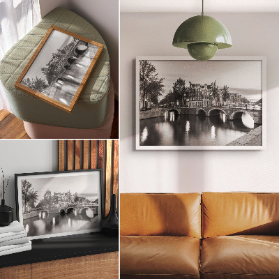 Decorative canvas print Elegant bridges, classic architecture, canals