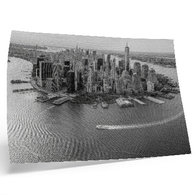 Poster Modern panorama of city skyscrapers
