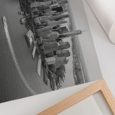 Poster Modern panorama of city skyscrapers