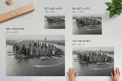 City skyscrapers poster modern panorama