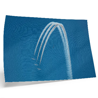 Photo canvas Airplane formation against the sky dynamics