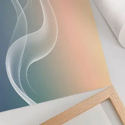 Pastel waves poster subtle elegance harmony
