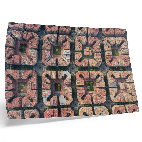 Photo canvas Geometric layout neutral colors city