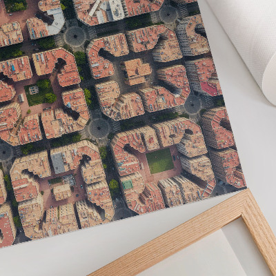 Photo canvas Geometric layout neutral colors city