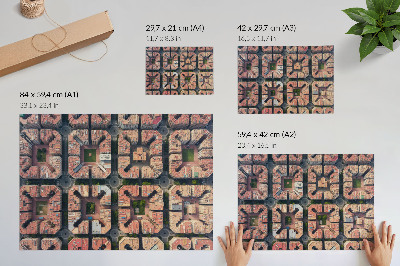 Photo canvas Geometric layout neutral colors city