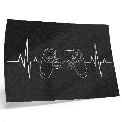 Decorative canvas print Minimalist gaming theme black and white heart