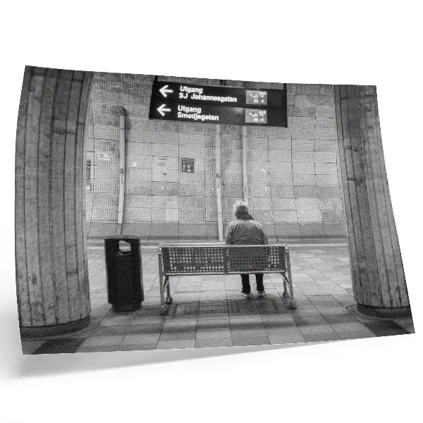 Decorative canvas print minimalist urban modernity in space gray