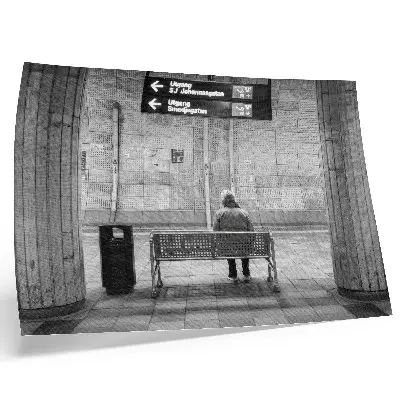 Decorative canvas print minimalist urban modernity in space gray
