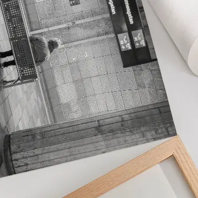 Decorative canvas print minimalist urban modernity in space gray