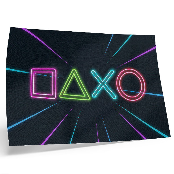 Photo canvas Neon shapes, dynamic colors, futuristic