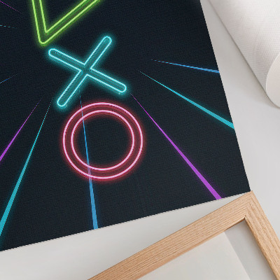 Photo canvas Neon shapes, dynamic colors, futuristic