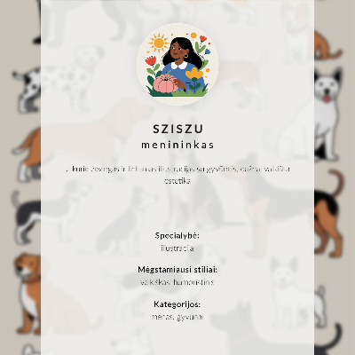 Poster Funny cats illustrations cute fun