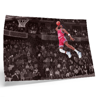 Decorative canvas print Sport dynamics contrasting colors illustration